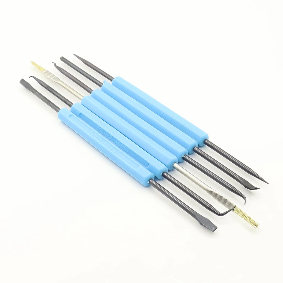 6 in 1 Steel Solder Assist BGA PCB Repair Tool Set Precision Electronic Components Welding Grinding Cleaning Hand Tools