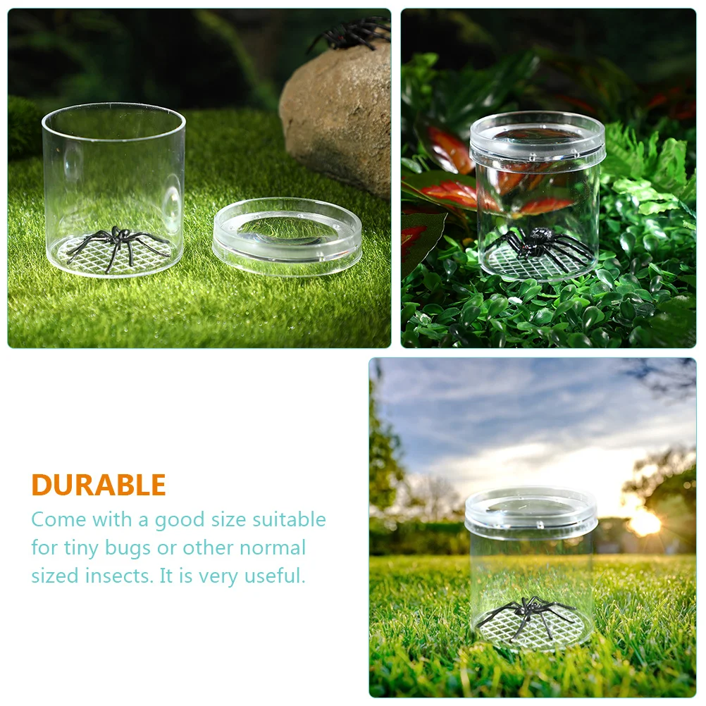 12Pcs Insect Observation Cup Bug Catcher Viewer Magnifying Educational Tool Lightweight Plastic Kids Nature Exploration