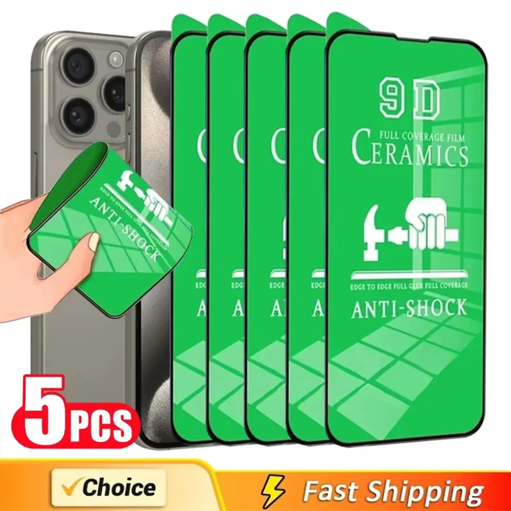 

Clear Ceramic Film For iPhone 17 16 14 11 13 12 15 Pro Max 16 15 14 7 8 Plus 13 12 Mini X XS Max XR SE 17 Air Screen Protector
