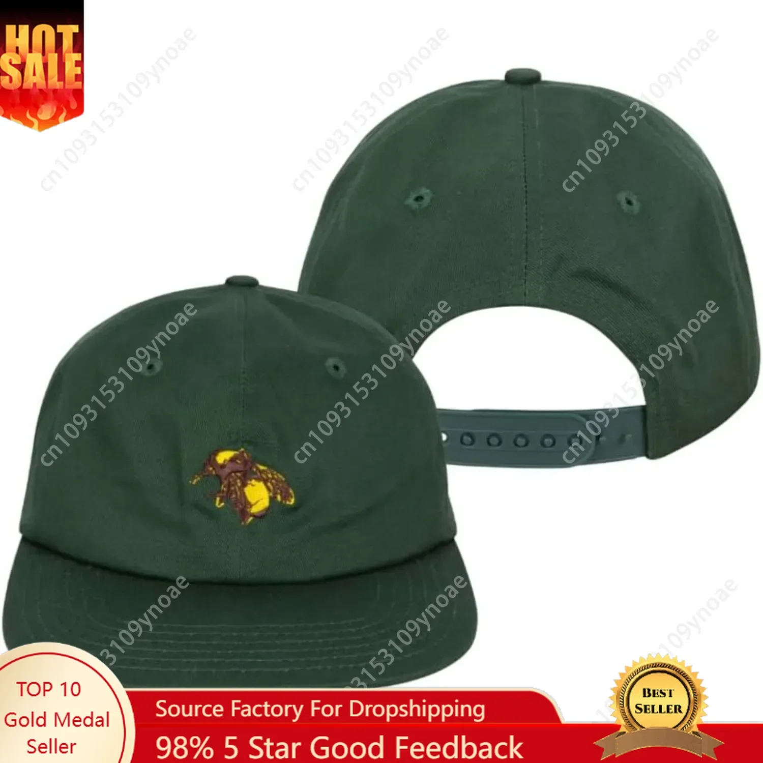 Tyler The Creator Hat Flower Bee Baseball Caps Cotton Truck Hats Green Dad Cap Comfortable Soft Women Men Outdoor Embroidered