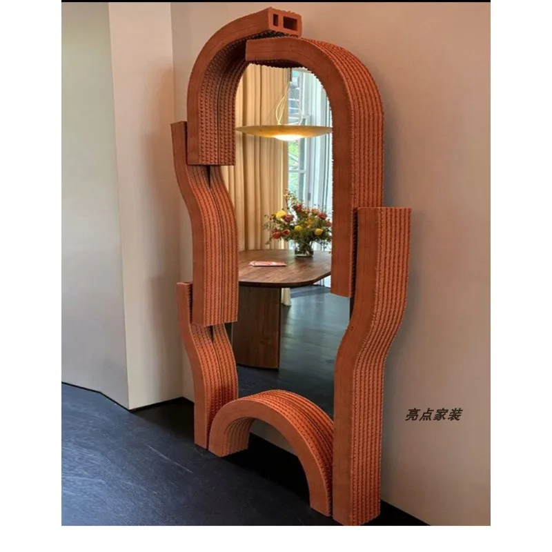 Wabi Stillwind Floor Mirror American Irregular Art Full-length Mirror Household Full-length Mirror Special-shaped