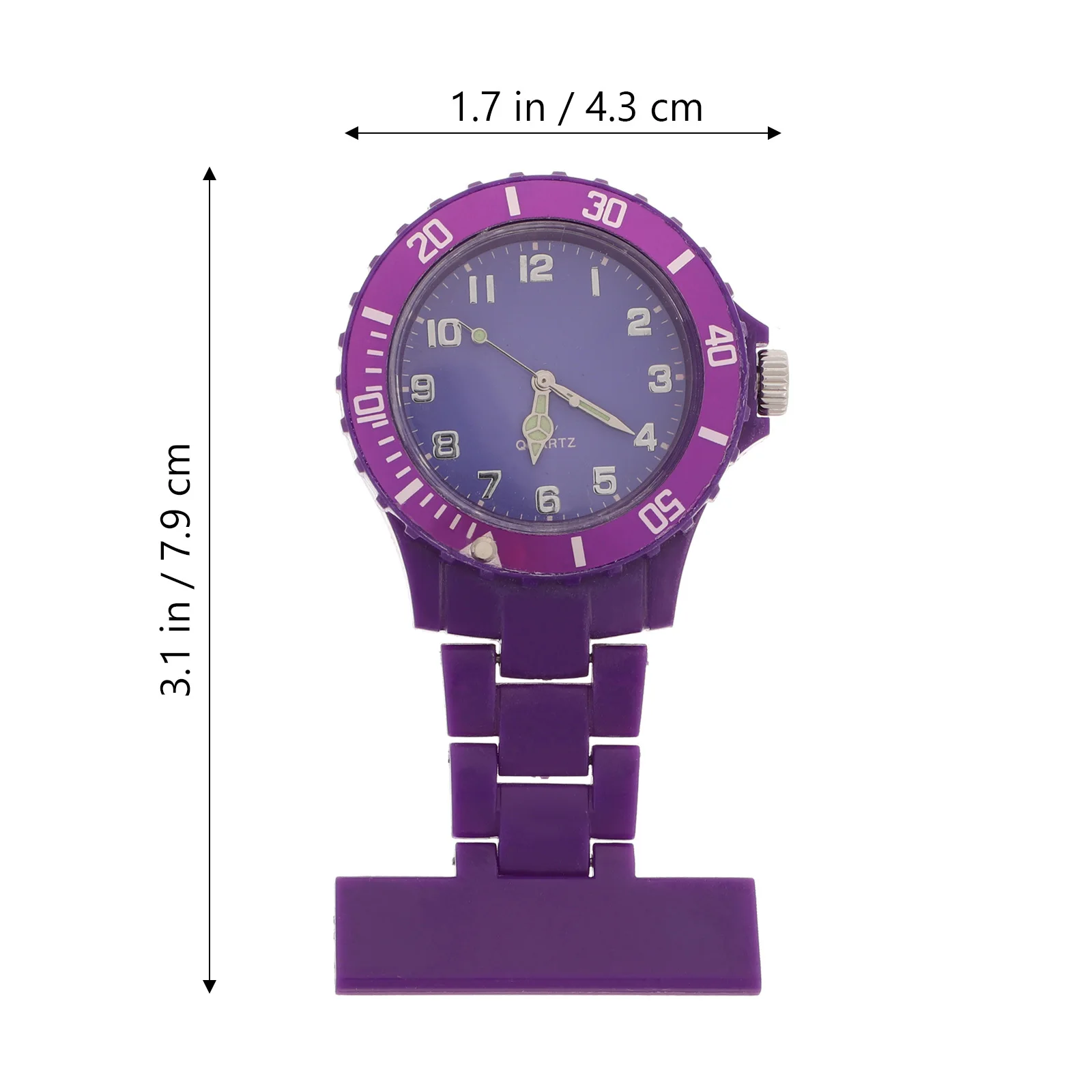 ساعة ممرضة أرجوانية بروش فوب بتصميم دبوس مادة ممتازة متينة ودقيقة لحفظ الوقت هدية للنساء والرجال والأطباء
