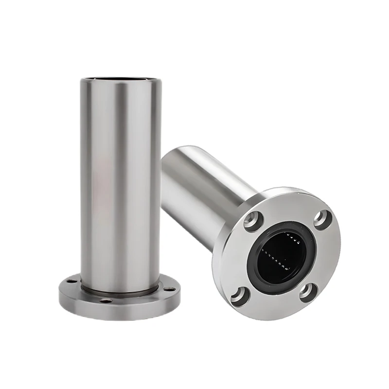 1PCS 6mm/8mm/10mm/12mm LMF6LUU/LMF8LUU/LMF10LUU LMF Long Type Series Round Flange Coupling Linear Motion Bearing for Rod Shaft