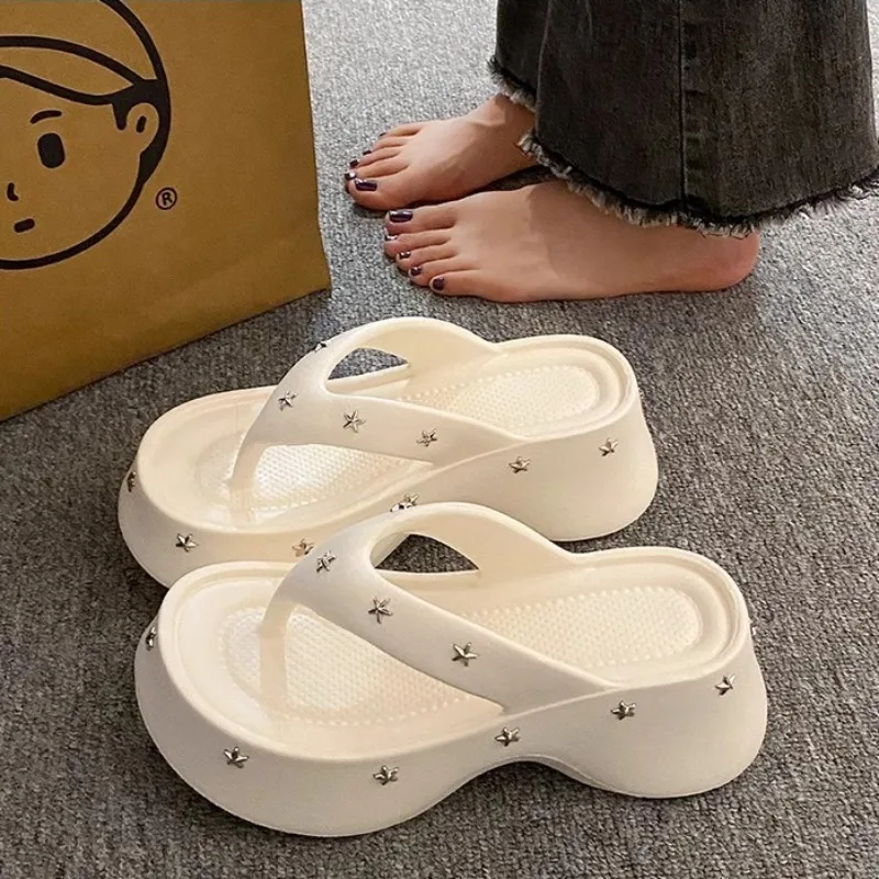 Women's Flip-flops 2025Summer Thick-soled Sandals Lightweight EVA Slippers Outdoor Platform Sandals for Women Casual Beach Slies