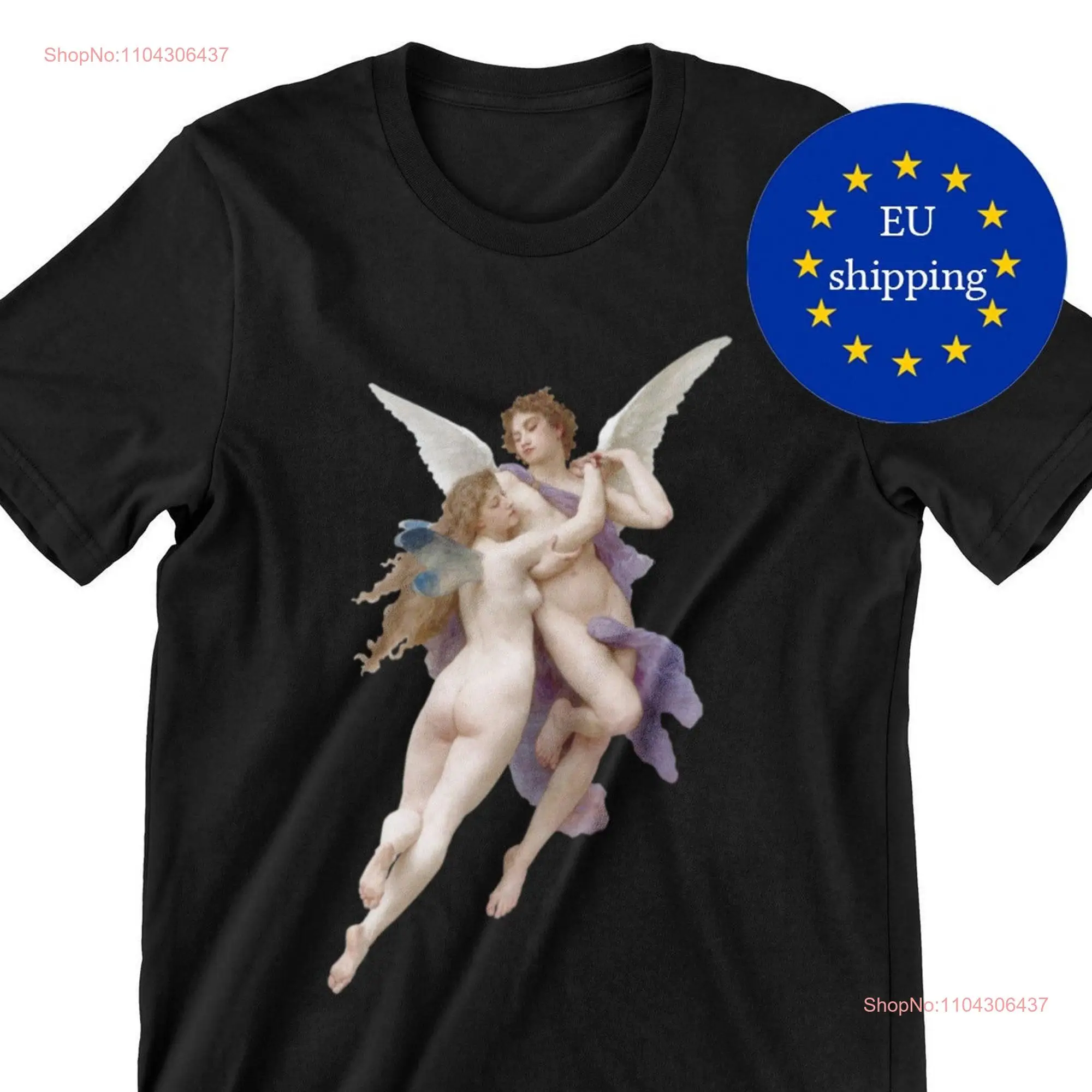 Cupid and Psyche t shirt Aesthetic EU shipping long or short sleeves