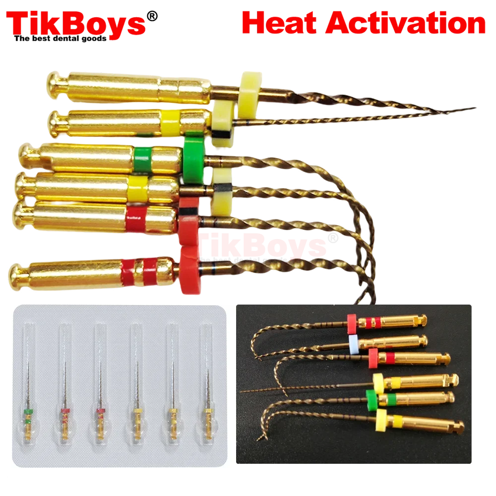 ตะไบทันตกรรม Root Canal Taper Endodontic 25 มม. 0420 #   File Gold Heat Activated Rotary File วัสดุทันตแพทย์ที่มีความยืดหยุ่น SOCO PRO COXO