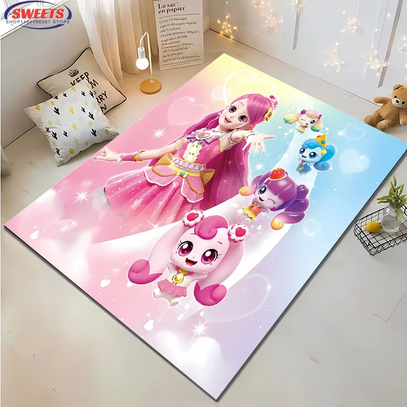 Cute Pink Rug 3D Printing Catch!  Teeniep1ng Carpet for Home Living Room Children's Bedroom Sofa Doormat Floor Rug Anti-slip Mat