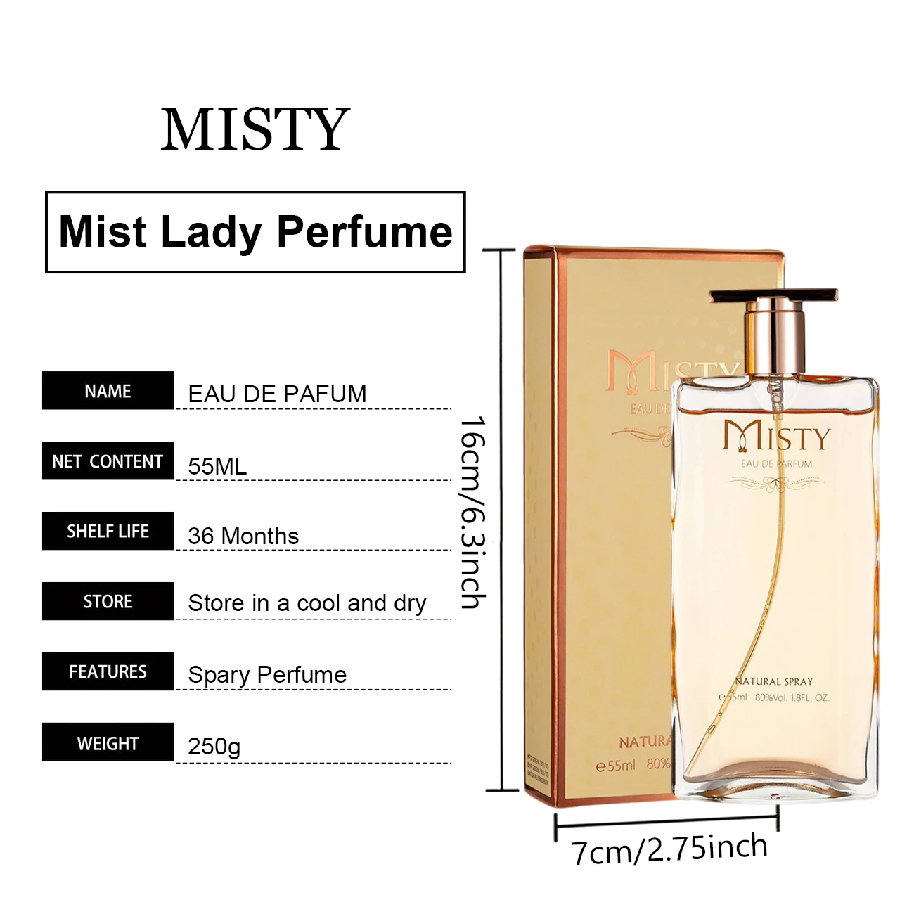 Profumo spray al legno di sandalo vaniglia, 55 ml/1,8 once, profumo floreale fruttato, profumo da donna a lunga durata per le donne, vacanze quotidiane di appuntamenti