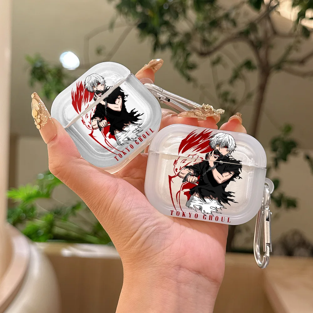 T-Tokyo G-Ghoul Durchsichtige Silikonhülle für Airpods 4 3 Pro 2 1 kabellose Kopfhörer Pro2 Schutzhüllen