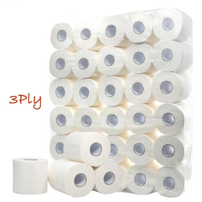 *1Roll Toilet Paper Bulk Rolls Bath Tissue Bathroom White Soft 4 Ply Lot 100g..