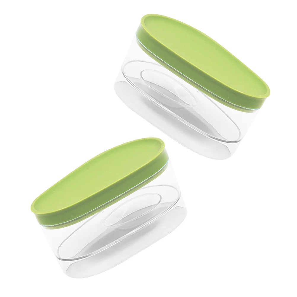 

2Pcs Avocado Transparent Containers Reusable Storage Boxes Household Accessories Reusable Avocado Container