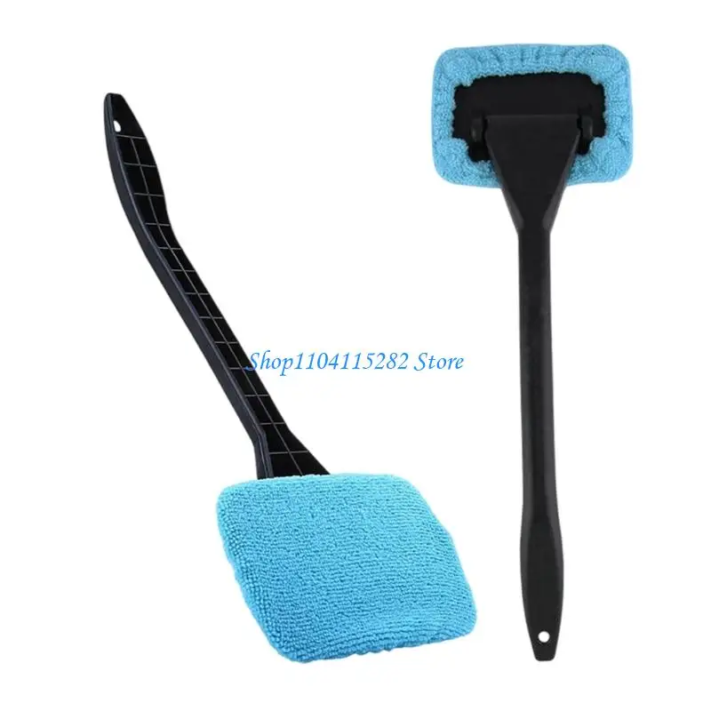  Multifunction Windshield Wiper Defogger 2 Piece Microfiber Brush Head and Rubber Scraper for Effective Car Glass Care - Image 3
