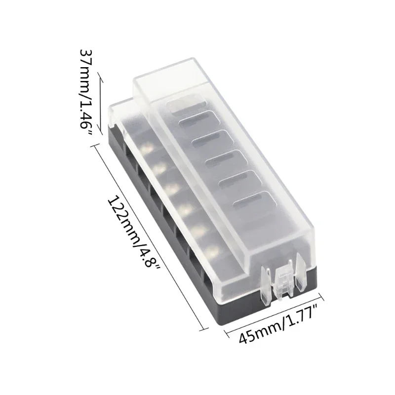 6-Way Fuses Block Car Fuses Block With 6 Fuses And Plastic Cover