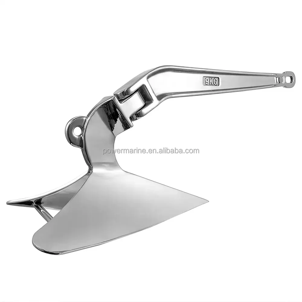 

Top Quality Marine Parts Accessories 316 Stainless Steel Hardware Boat Swivel Anchor Mirror Polished 10kg Plough Anchor For Boat