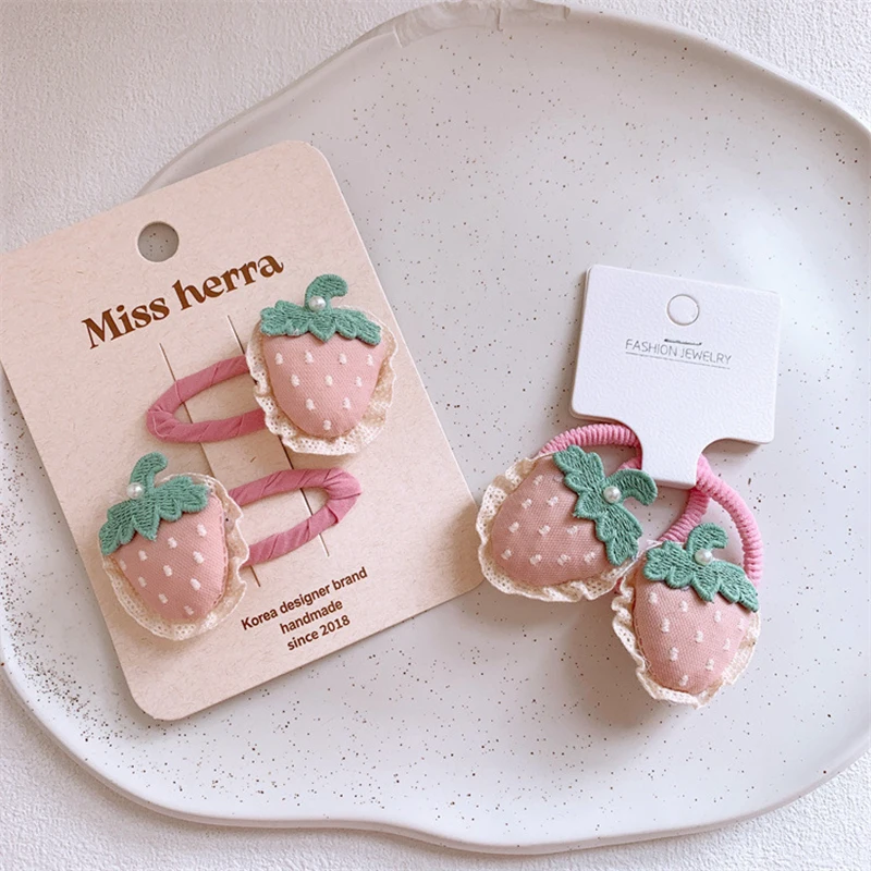 الكرتون الفطر مقاطع الشعر للفتيات الوردي دبابيس الشعر الطفل الجانب كليب لطيف دمية إكسسوارات الشعر الاطفال الشعر التعادل فتاة ذيل حصان حامل #6