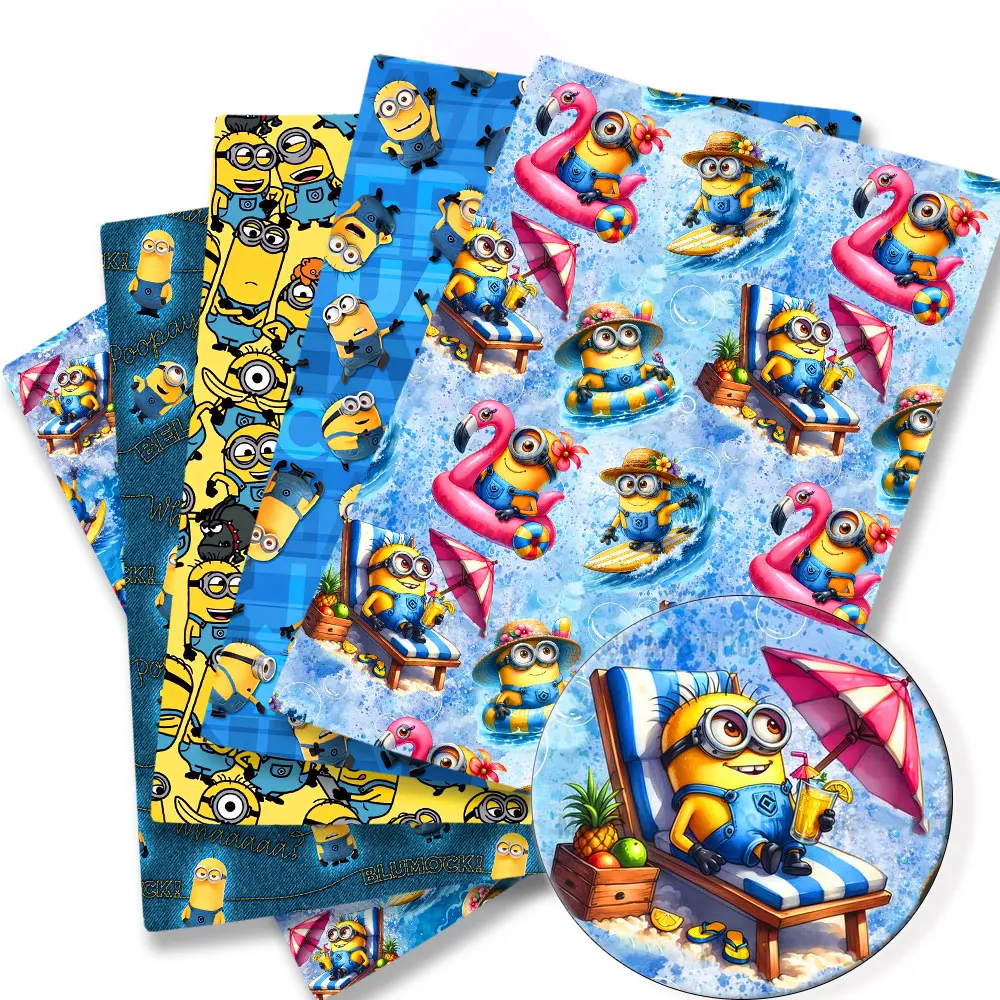 BEAST KINGDOM minions Cartoon cotton fabric Patchwork Tissue Kid Home Textile Sewing Doll Dress Curtain Polyester cotton Fabric