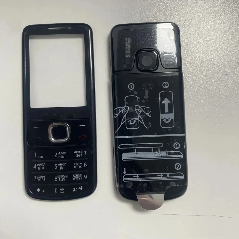 

Front Middle Frame Back Cover Battery Case For Nokia 6700 6700C Classic Full Housing With English&Russia Keypad