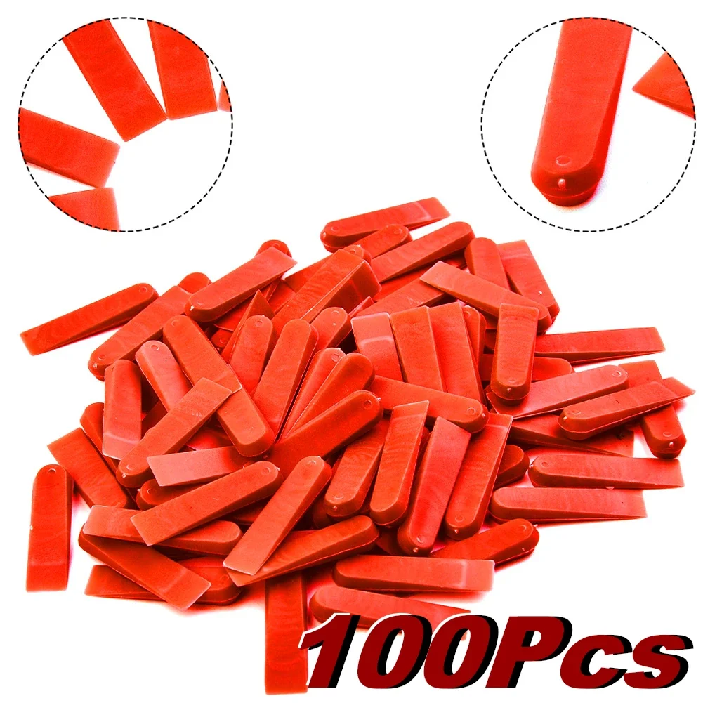 100pcs Reusable 5mm Plastic Tile Wedge Spacer Leveling Clips Floor Locator Ceramic Tiling Laying Adjustment Construction Tool