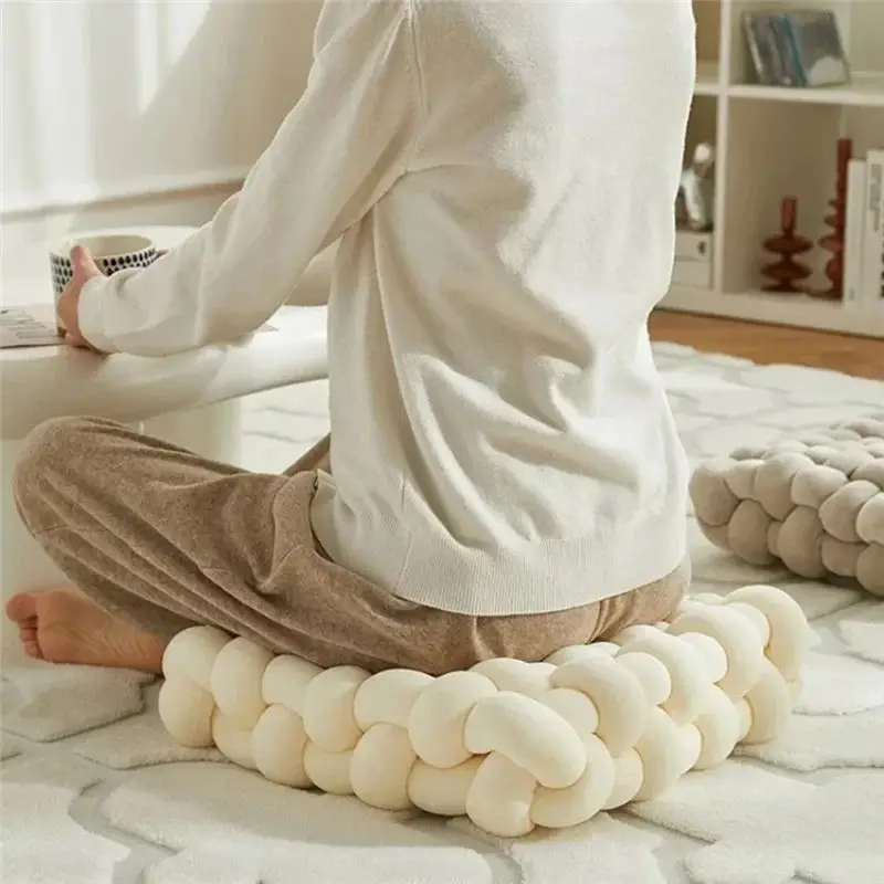 NEW HOT In Stock-Cushion Woven Pillow Square Backrest Plush Pillow Sofa Cushion Decorative Bay Window Cushion