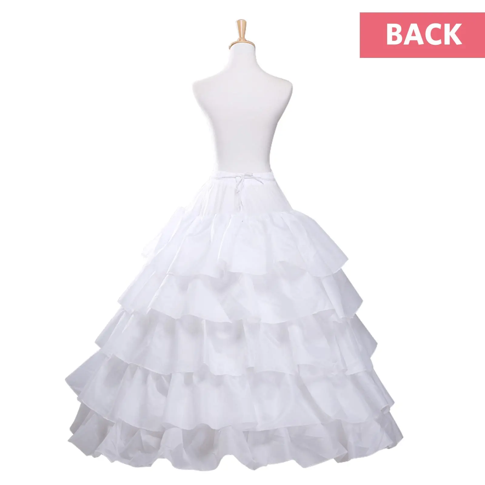 Anágua longa Crinoline para casamento, vestido de baile, saia Slips, 6 Hoop Underskirt, vestido nupcial