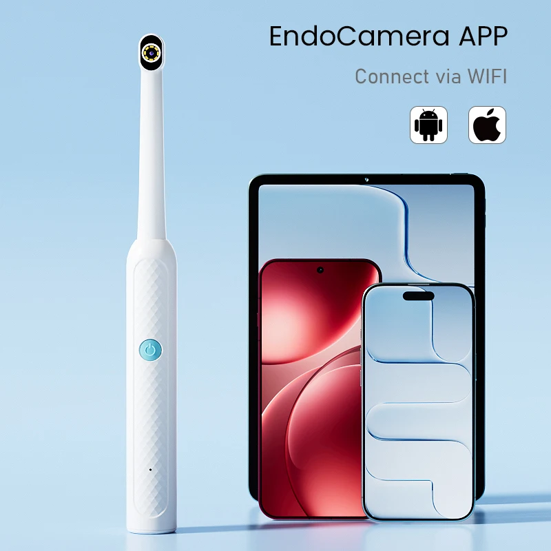 WIFI Oral Endoscope Handheld Video Camera HD1080P 8LEDs Digital Wireless Dental Inspection Borescope For Iphone Android Phones