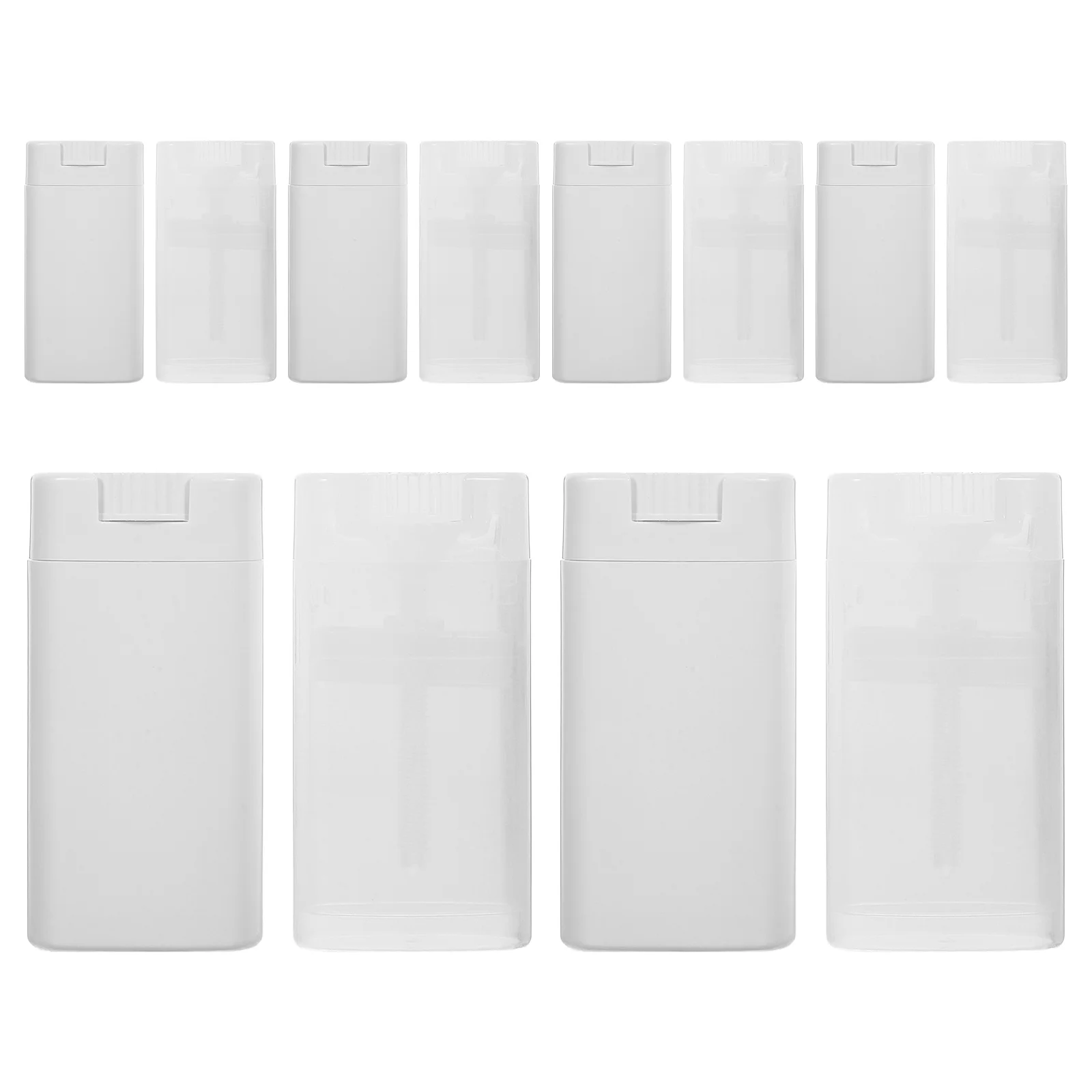 12 szt. Butelki dozujące krem, wielokrotnego użytku, plastikowe, szczelne, podróżne pojemniki na pasty, kosmetyki, tubki do deodorantów