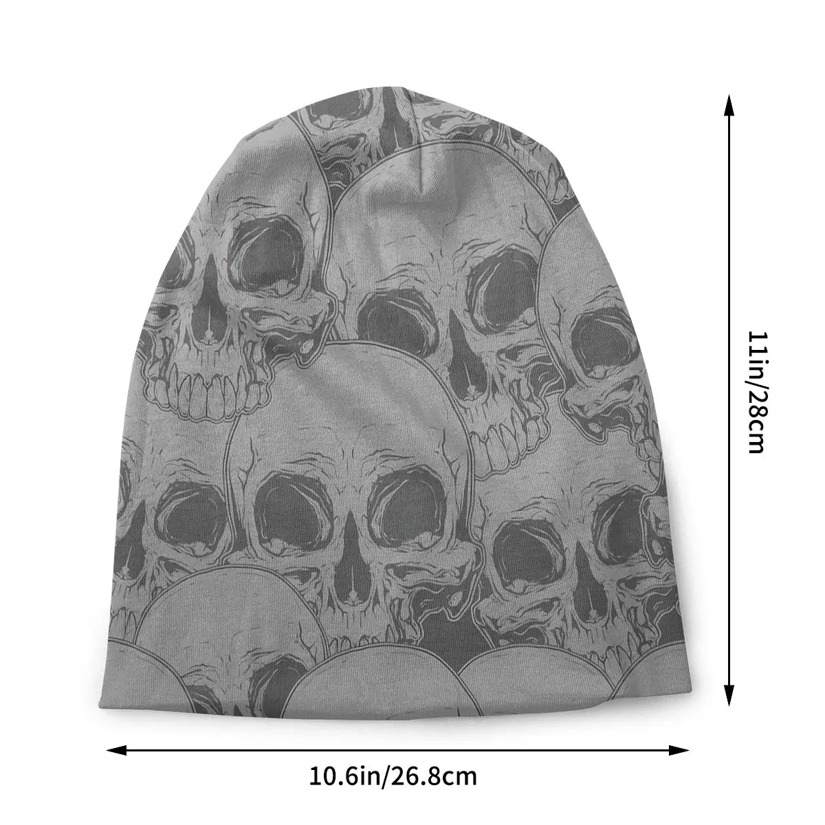 Thin Bonnet Hats Skull Skeleton Men Women's Horror Grey Skull Cap Street Skullies Beanies Caps