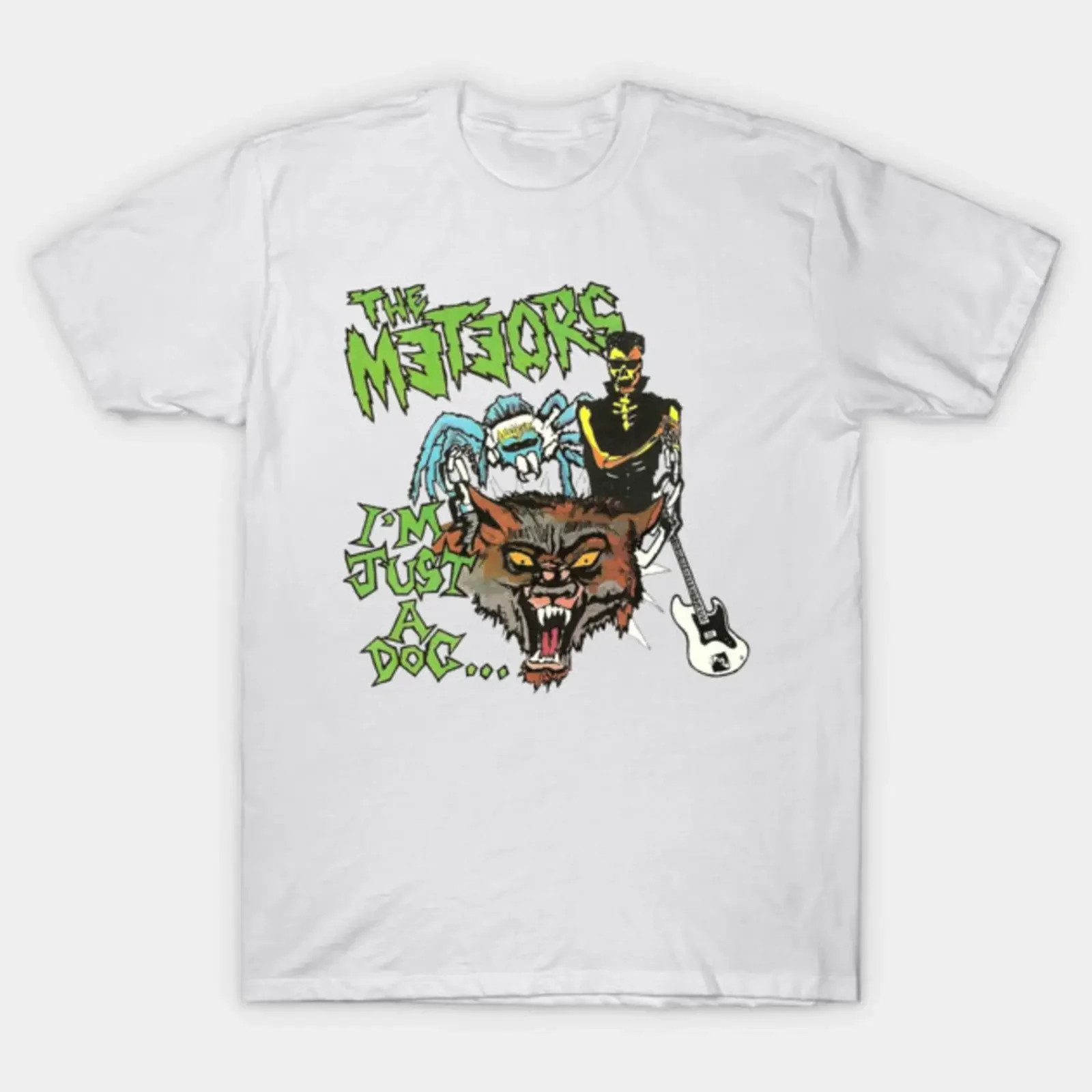 The Meteors I'm just a dog T Shirt vintage Washed homme Unisex Soft streetwear Top For Everyday Wear designer clothes Versatile