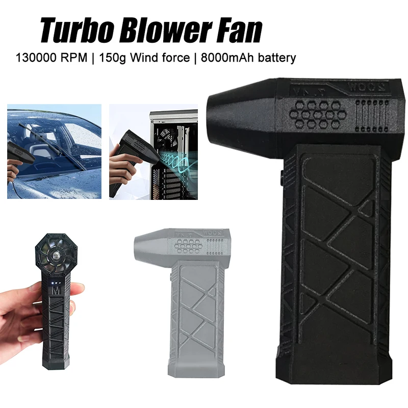 

Violent Blower Mini Turbo Jet Fan Handheld Brushless Motor 130,000 RPM Wind Speed 8000 mAh Industrial Duct Fan