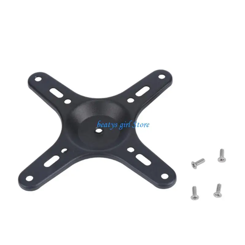 C7AB Metal VESA Display Mount with 50x50 75x75 100x100 Hole Layouts, Clamp Holder for 7-24 in Monitors for Round Post Display