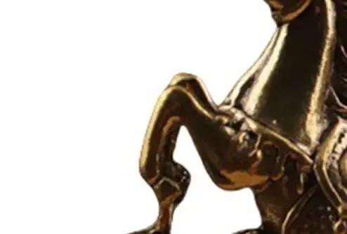 Brass Horse Figurines Chinese New Year Zodiac Horse Ornament Feng Shui Lucky Statue Home Office Desktop Decoration Crafts