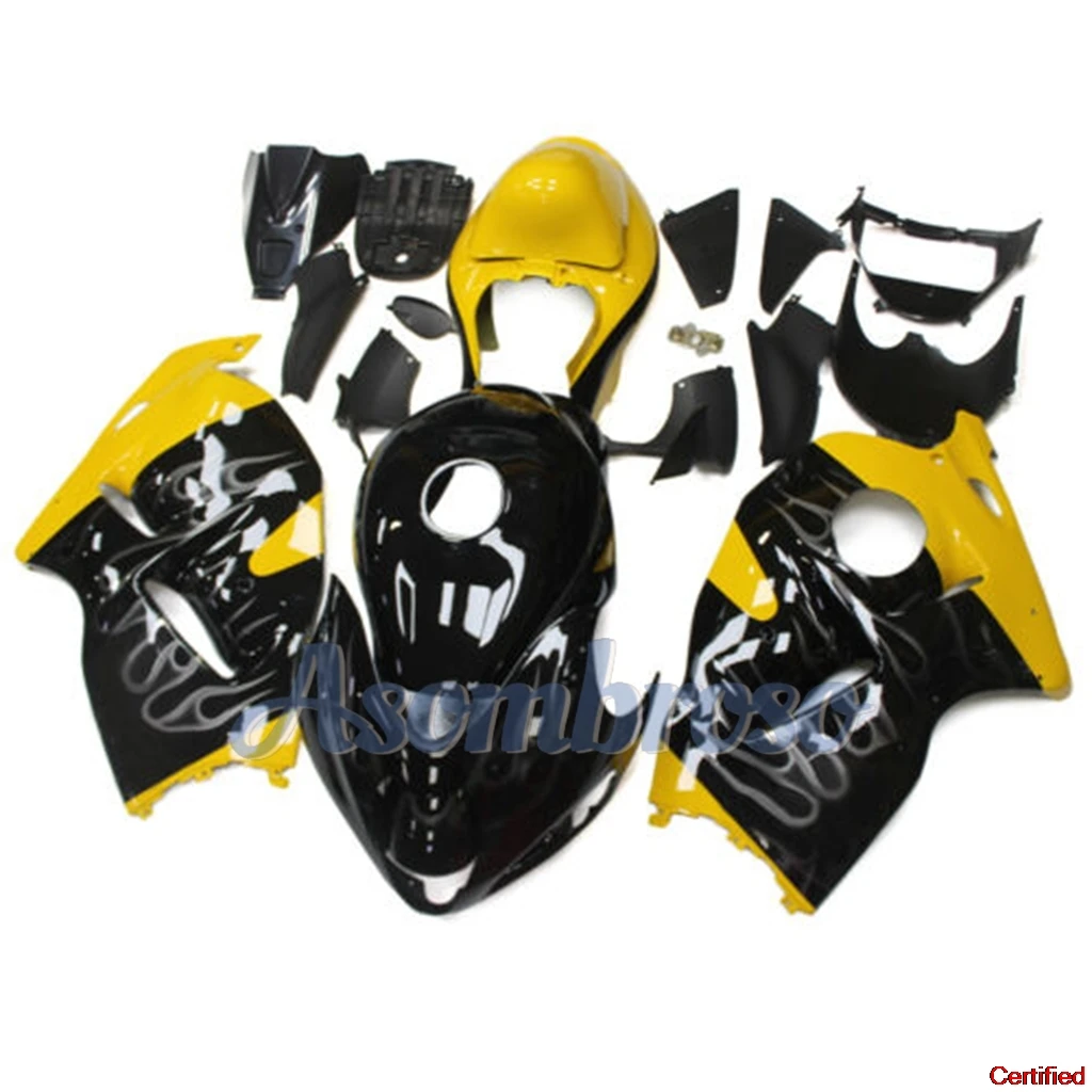 For GSXR1300 1999 2007 2006 Hayabusa 01 02 03 04 05 GSX1300R Yellow Black Bodywork Set ABS Plastic Fairing Kit