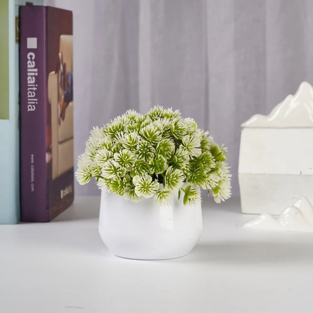 Simulation Plastic Plant Artificial Plant Bonsai Evergreen Fake Flower Bonsai Plants Simulation Flower Pot Home