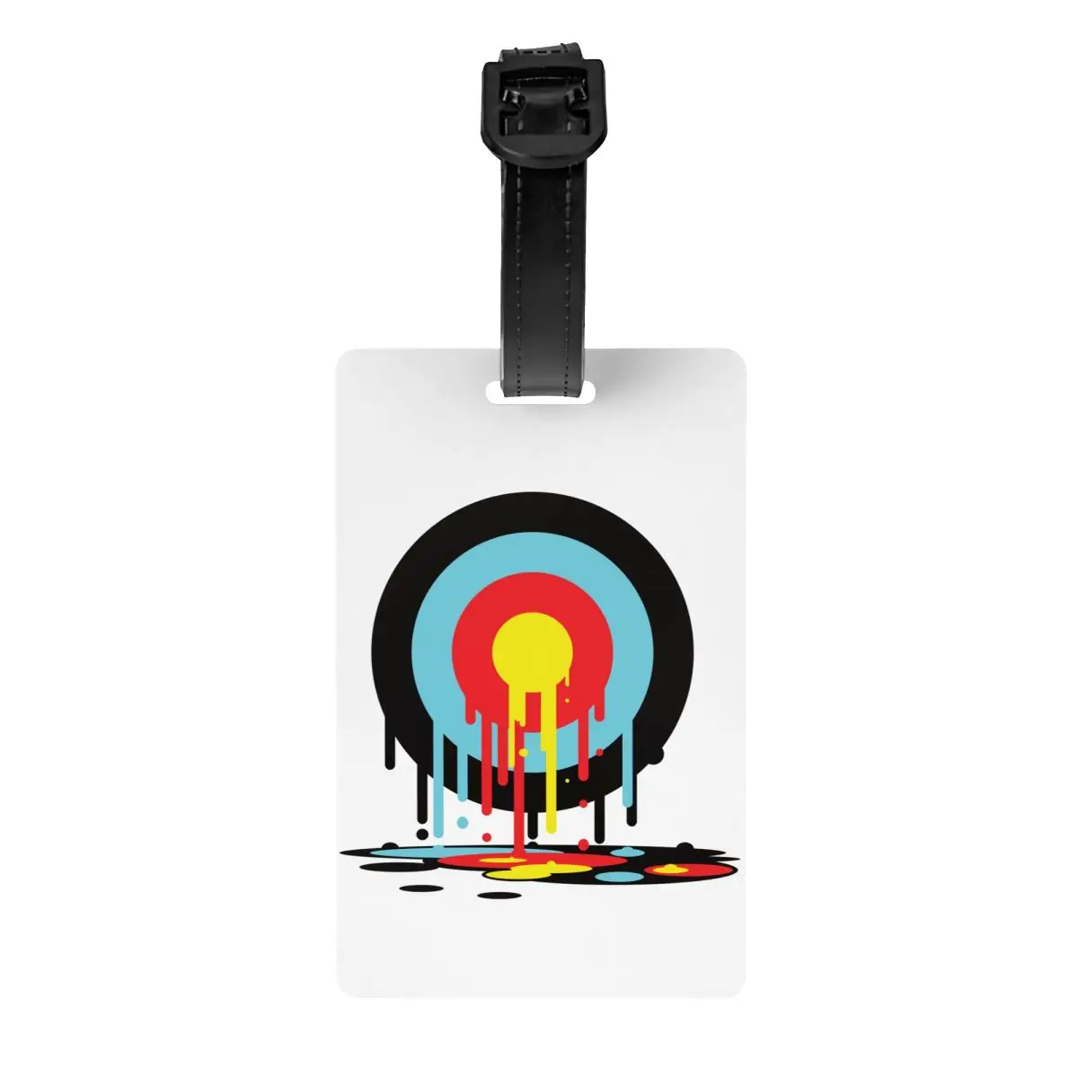 

Custom Weeping Target Luggage Tag With Name Card Archery Archer Darts Shoot Privacy Cover ID Label for Travel Bag Suitcase