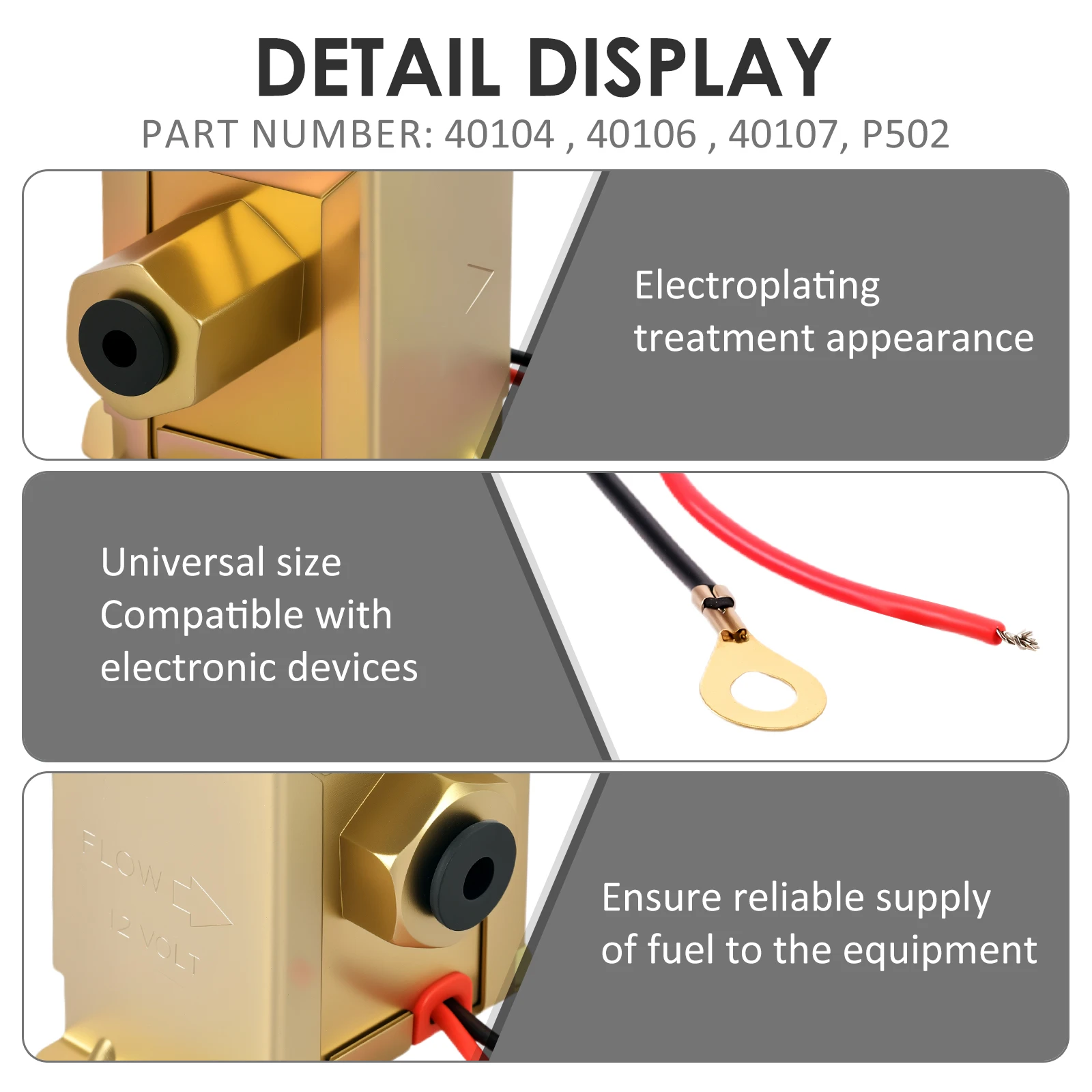 2.5-4PSI uniwersalna elektryczna pompa paliwa 12V metalowy wbudowany filtr paliwa numer części 40104, 40106, 40107, P502 pompa paliwowa
