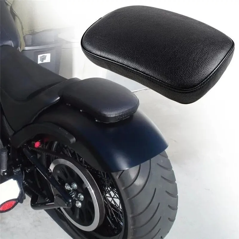 8Suction Cups Motorcycle Rear Passenger Pillion Pad Rectangular Pillion Passenger Pad Seat For Harley 883 1200 Choppers Bobber