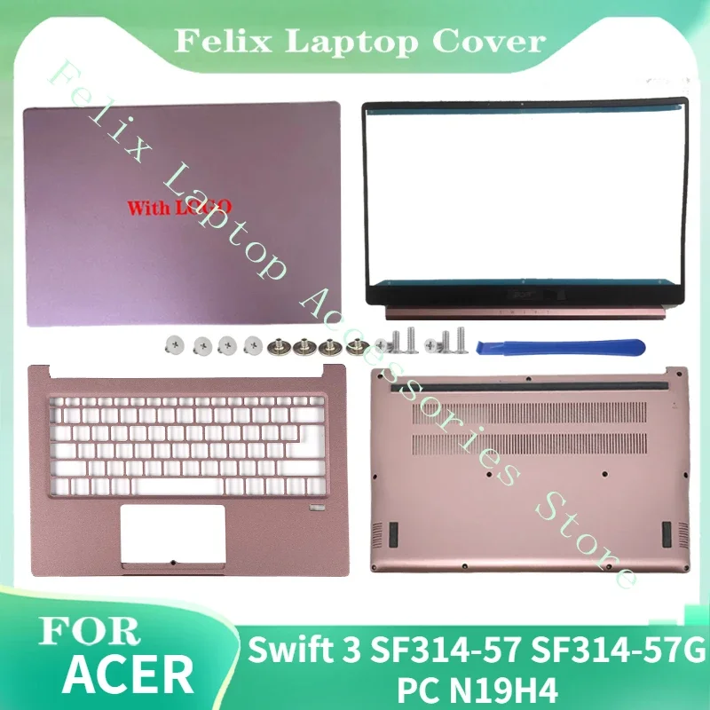 

NEW For Acer Swift 3 SF314-57 SF314-57G PC N19H4 Case Laptop LCD Back Cover/Palmrest/Bottom Case Pink