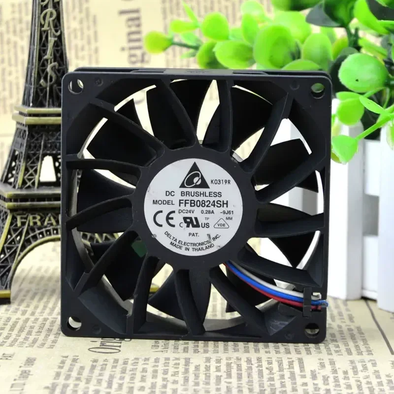 Original Delta FFB0824SH 24V 0.28A 80mm 8025 Temperature Control High Airflow Fan with Speed Measurement for Delta