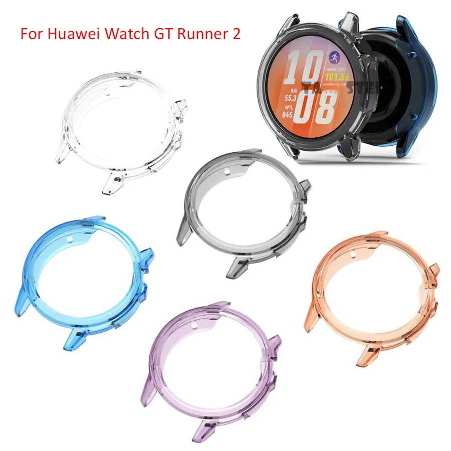 Funda protectora de TPU para Huawei Watch GT Runner 2, carcasa protectora con marco, accesorios inteligentes para Huawei GT Runner 2