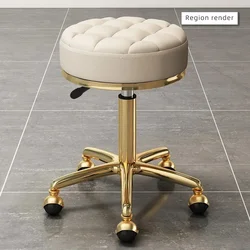 Fashion Swivel Stool Barber Shop Hair Bench Golden Hairdressing Chair Massage Clinic Office Home Seat Cadeira Salon Furniture