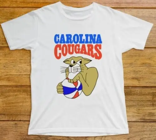 Carolina Cougars T Shirt 557 Retro 70s Basketball Sports Team ABA Charlotte New