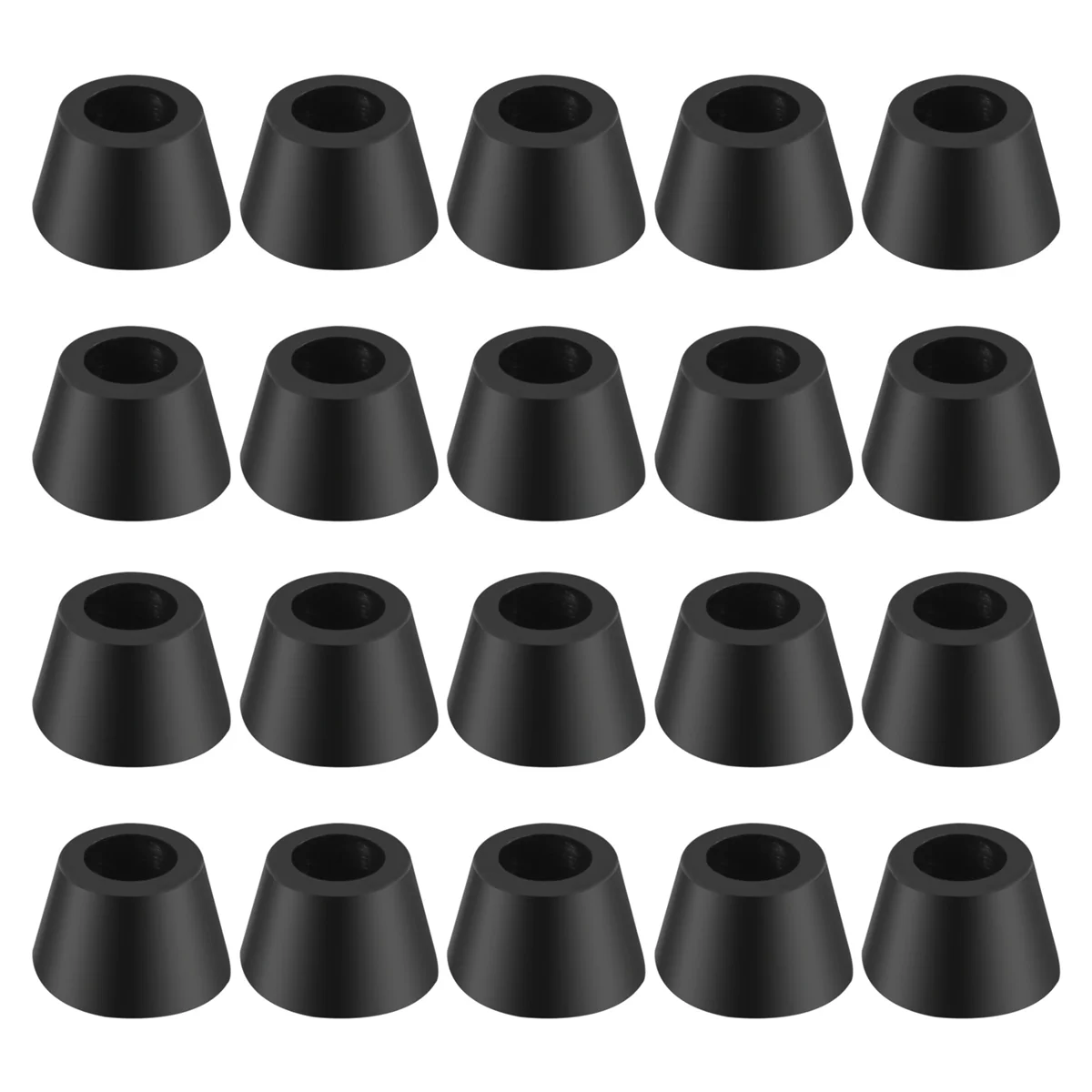 

20PCS Black Chair Couch Table Rubber Furniture Leg End Caps 16mm Dia