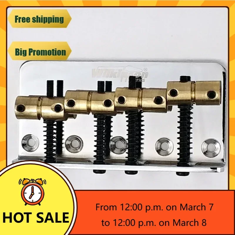 QX Music Store----Brand New-Wilkinson WOB41 WOB41T Precision Jazz Bass Four 4 Strings Electric Bass Bridge With Brass Saddles