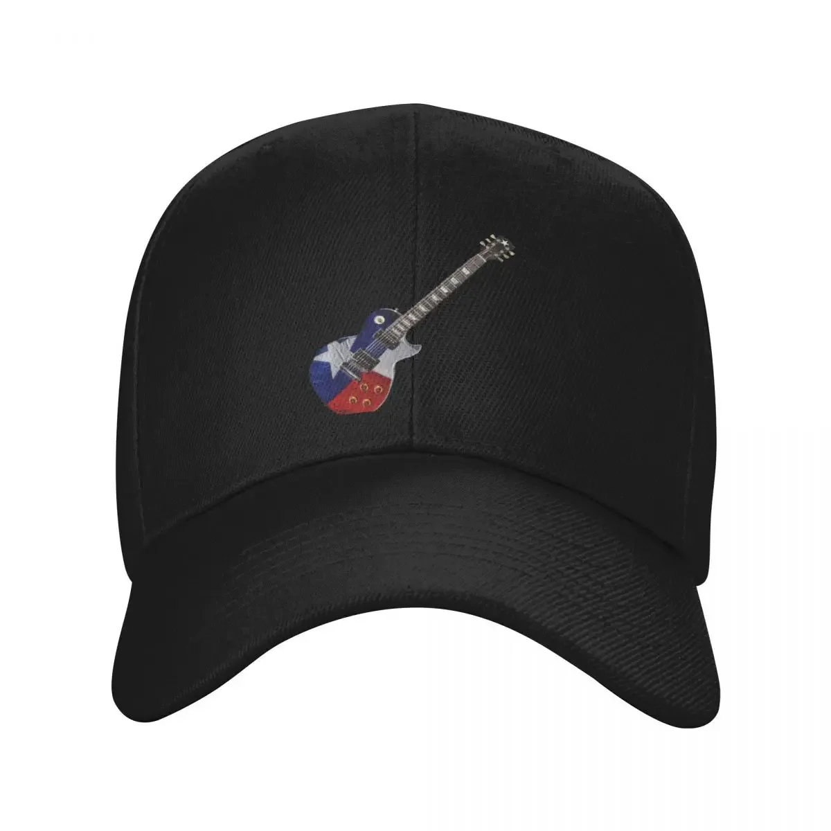 Texas Flag Guitar at 45 Degree Angle Baseball Cap |-F-| Sun Hat For Children Hats Woman Men's