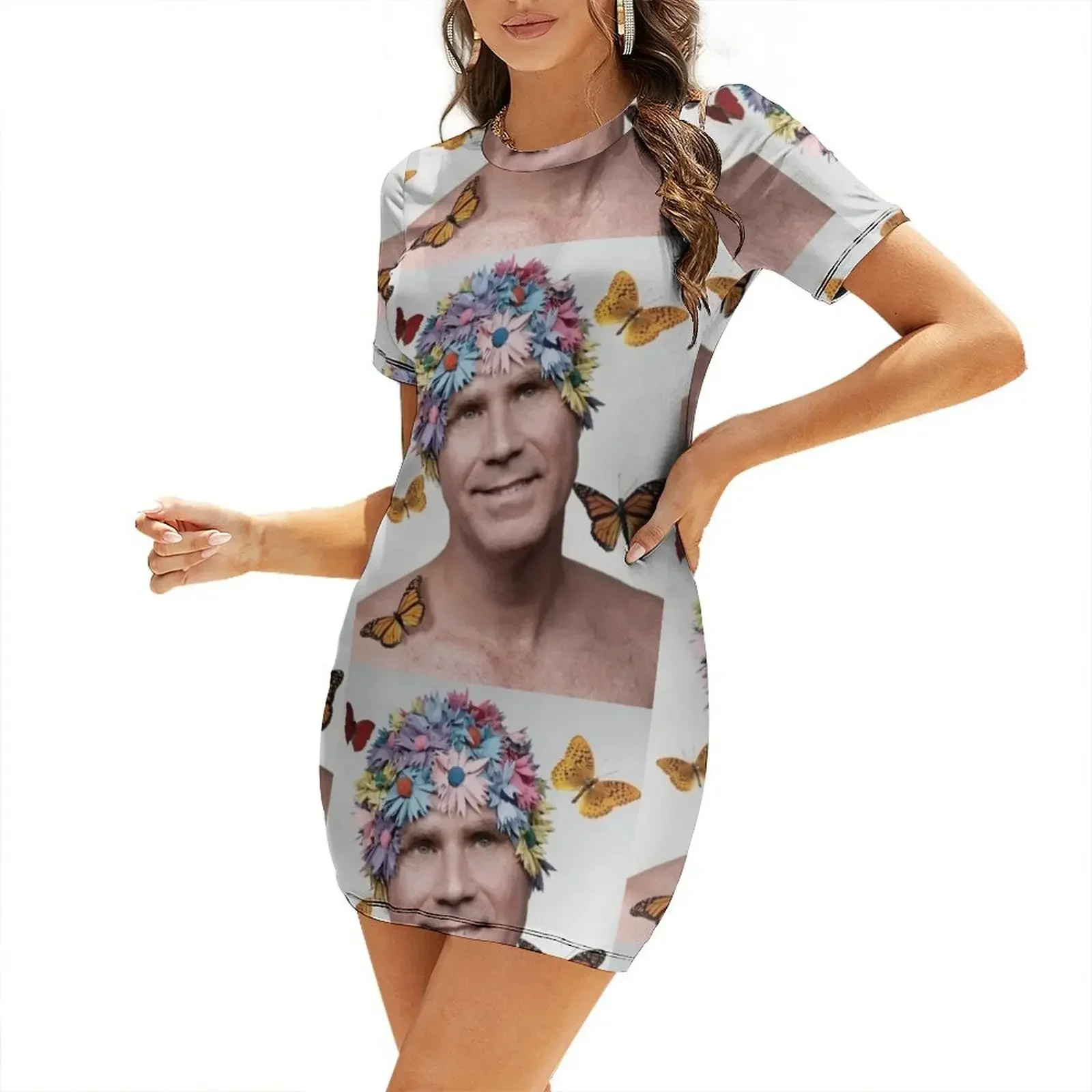 

Majestic Hot Guy Short-Sleeved Dress Woman clothing cocktail dresses Dress women african dresses for woman