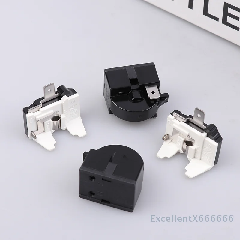 

Refrigerator Compressor PTC Start Relay 1/2 Pin Overload Protector 15 Ohm 1/6H Starter Replacement Part for Fridge Freezer