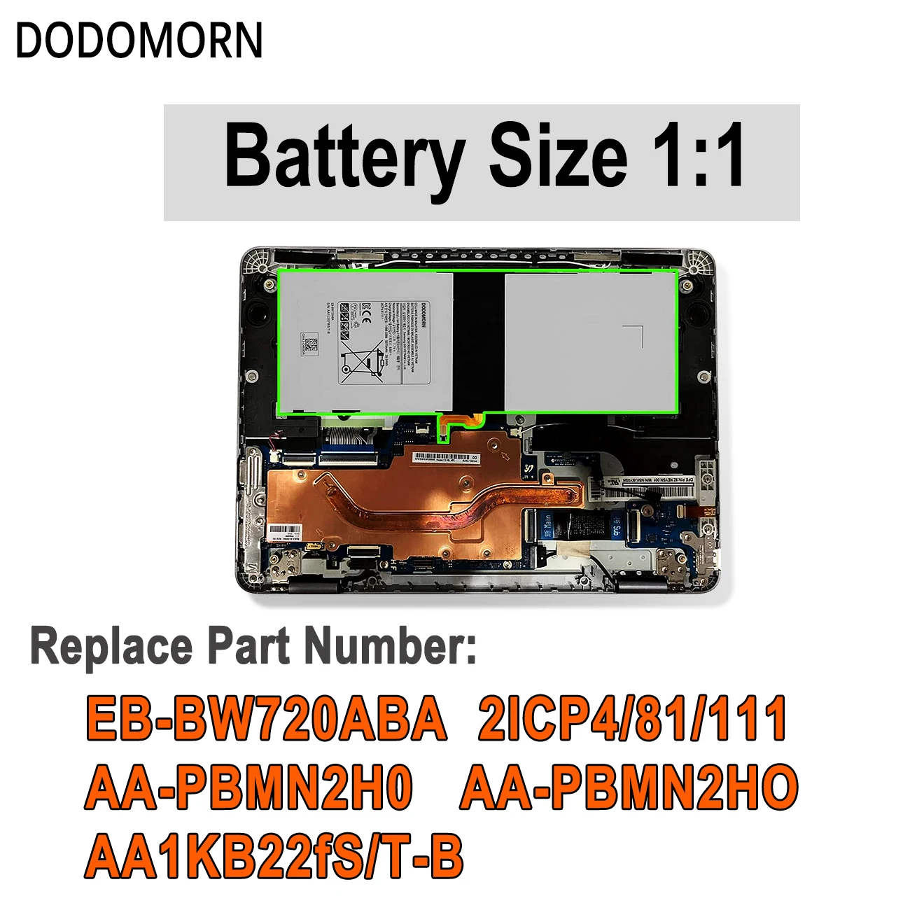 بطارية لأجهزة سامسونج جالاكسي بوك 12 ، EB-BW720ABA جديد ، كروم بوك بلس ، V2 ، XE310XBA ، SM-W720 ، W723 ، W727V ، W728 ، W723Q ، XE720N ، XE310XBA