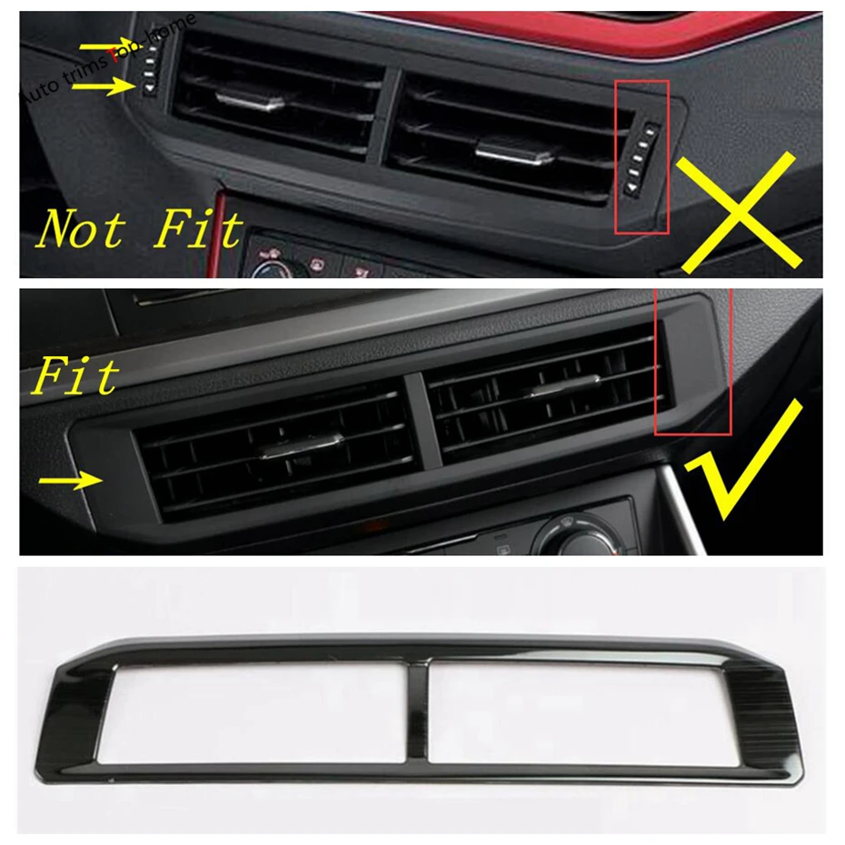 

Window Glass Lift Button / Head Lights Switch / Gear Shift Box / Dashboard Cover Trim For VW Volkswagen Polo 2019 - 2023 Black