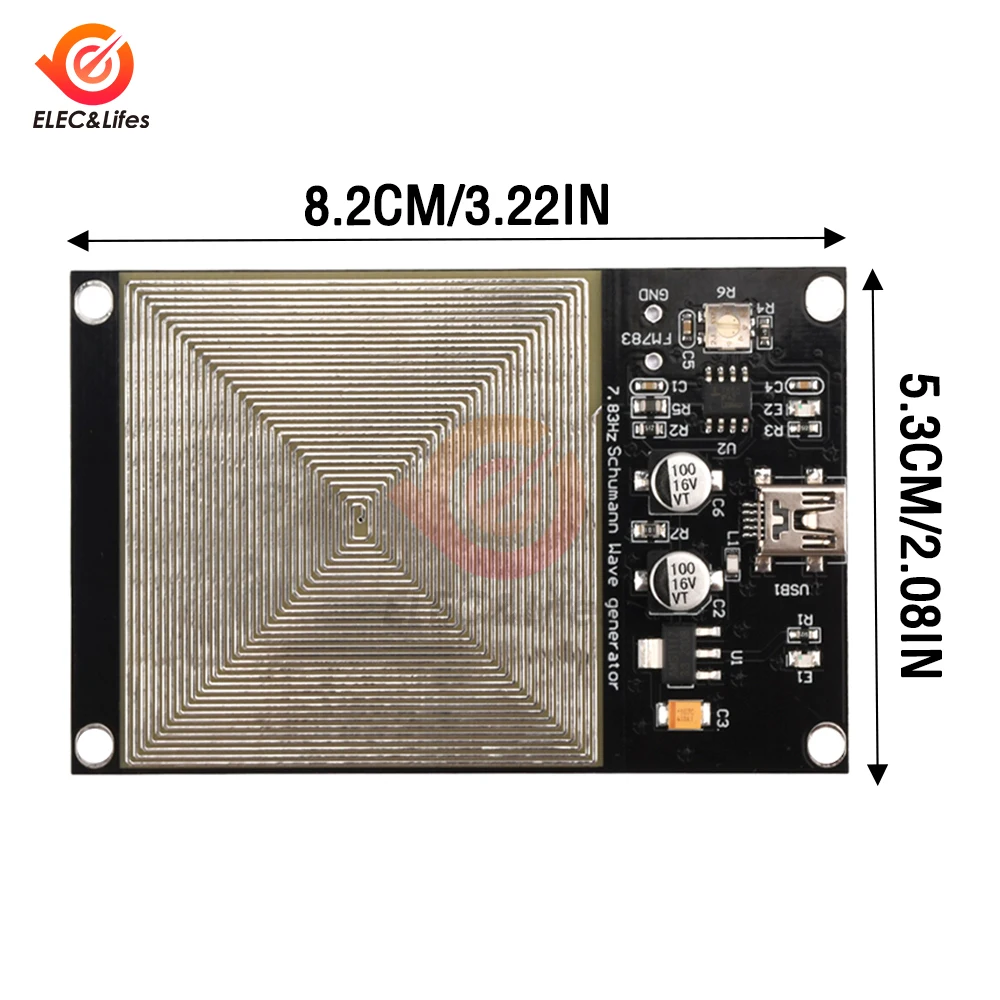 5V 0.1A 7.83Hz FM783 generatore di onde Schumann a impulsi a frequenza Ultra-bassa per migliorare il sonno del suono strumenti di misurazione