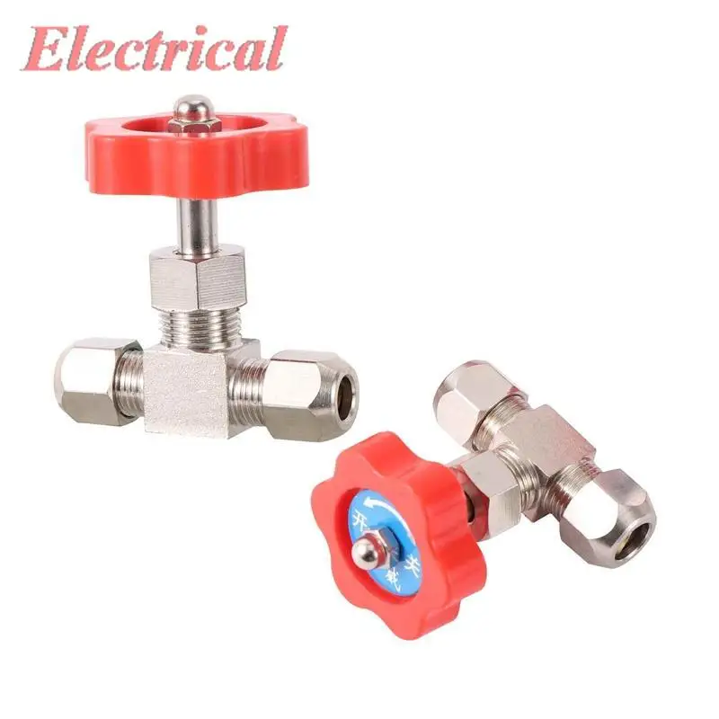 1pc High Pressure Durable Tube Nickel-Plated Brass Plug Needle Valve OD 6mm 8mm 10mm 12mm 1/8
